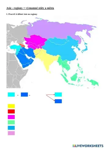 Asie - regiony, státy, města