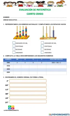Evaluación trimestral