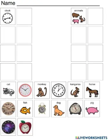 Clock-Animal Sort