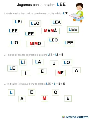 Juguemos con palabra lee