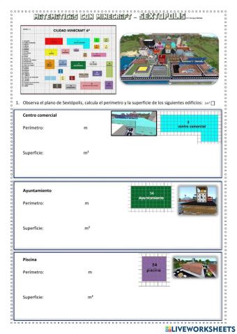 Matemáticas con Sextópolis Minecraft