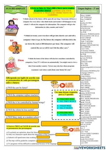 Futuro Simples (Revisão para mini teste)