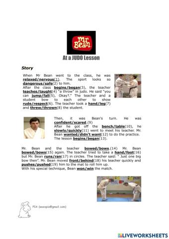 Mr. Bean does judo