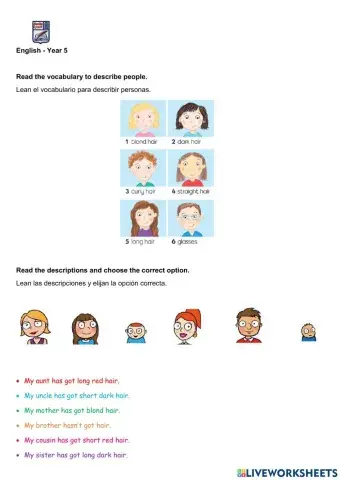 Family and descriptions