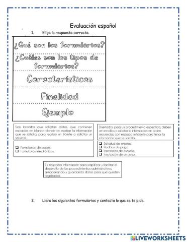 Evaluación español