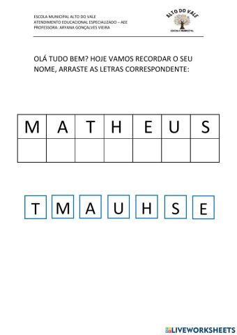 Nome MATHEUS