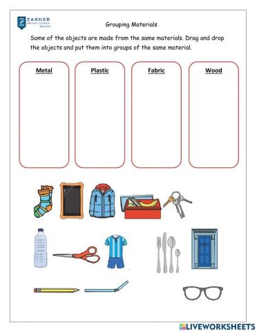 Grouping materials