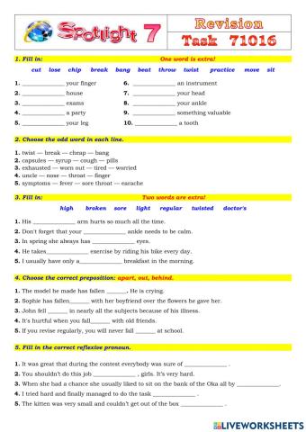 Spotlight 7 Task 71016