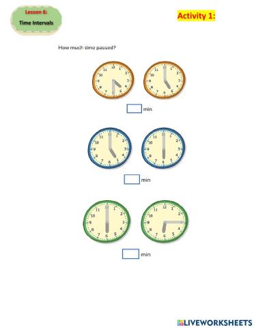 Time Intervals 1