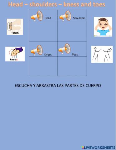 Head shoulders knees and toes