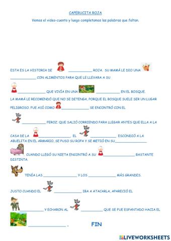 CAPERUCITA ROJA Y EL LOBO FEROZ