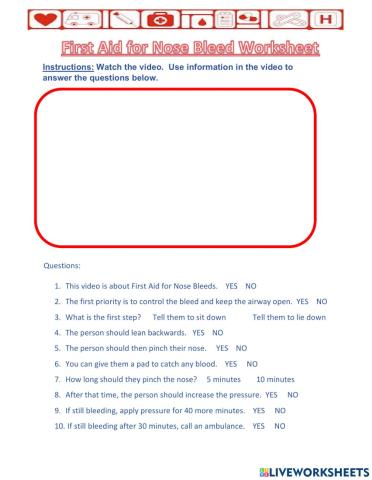 First Aid for Nose Bleeds