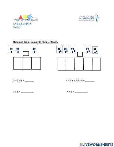 Repeated addition Booklet p. 29