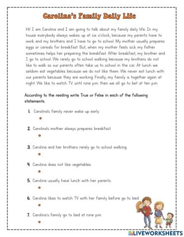 Carolina's Family Daily Life