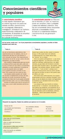 C. científico y popular