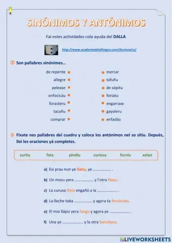 SINÓNIMOS-ANTÓNIMOS