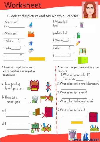 Classroom and school objects