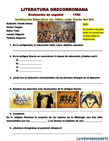 La literartura grecorromana