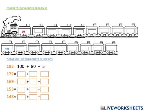 10en10+desarmar números