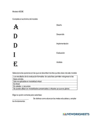 Modelo ADDIE