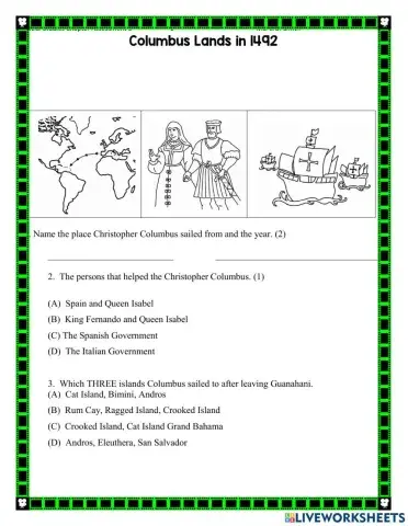 Christopher Columbus landfall 1492