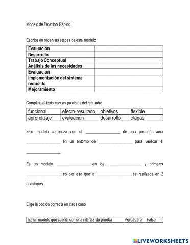 Modelo de Prototipo rápido