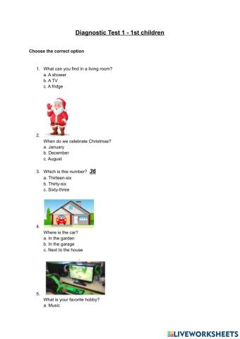 Diagnostic test 1 - 2021 1st children