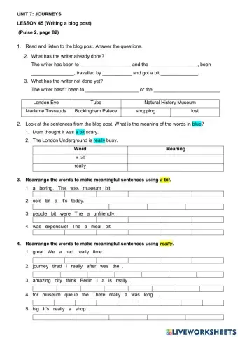 Journeys: Writing a blog post