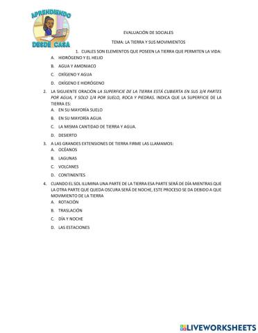 Los movimientos de la tierra