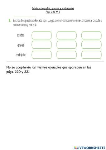 Español 4G-Palabras agudasP221