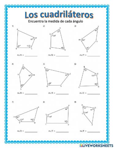 Los Cuadriláteros y sus ángulos