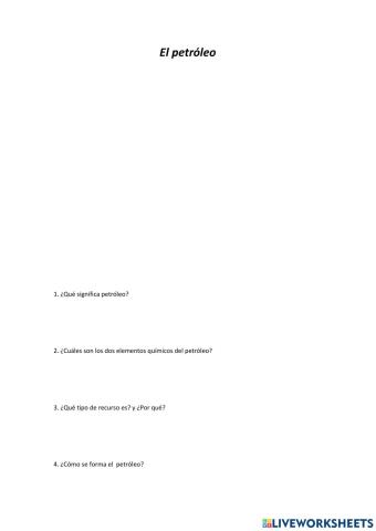 El petróleo