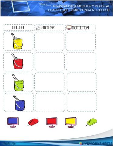 Cuadro doble mouse y monitor