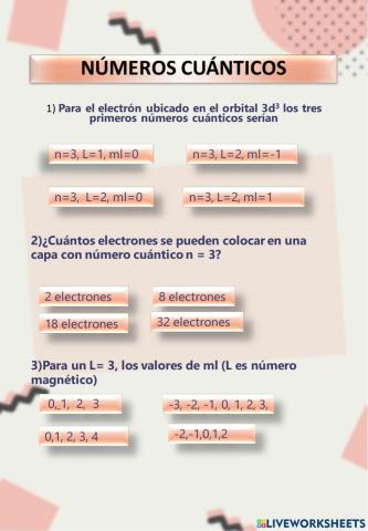 Numeros cuanticos