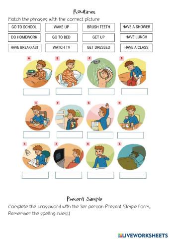 Routine - Present Simple