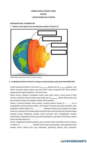 Lapisan bumu dan litosfer