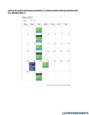 Garbage Collection Schedule