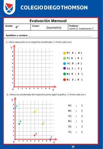 Examen abril 4to Geometría