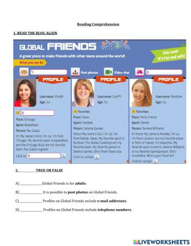 Reading comprehension