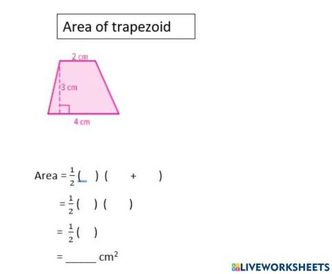 Starter - area of trapezoid