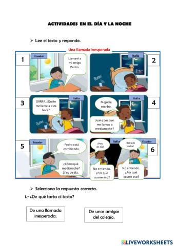 Actividades del día y la noche