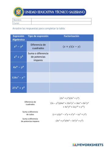 Factorización Caso 10