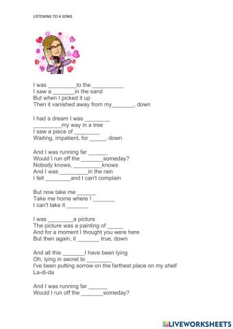 Listening to a song runaway Aurora