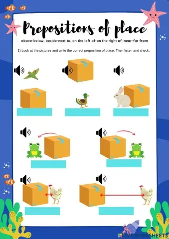 Prepositions of place 3