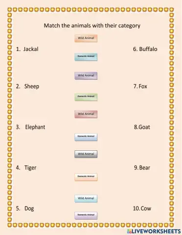 Wild and domestic animals