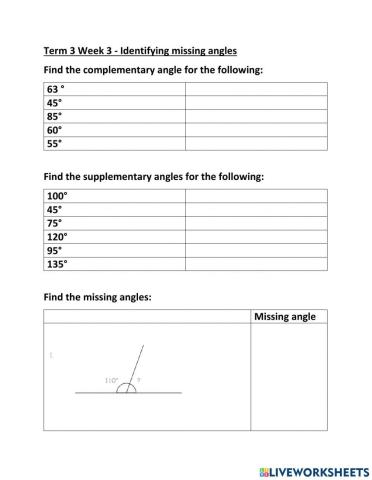 Year 5 Term 3 Week 3 - Identifying missing angles