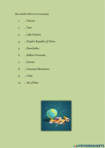 Article with Geographical Names