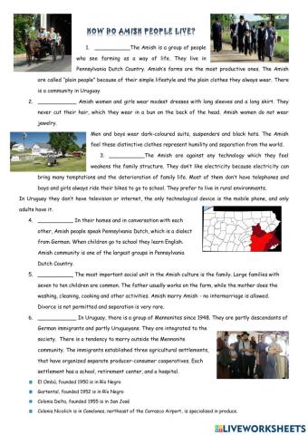 How do the Amish people live?