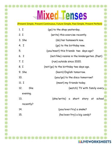 Mixed Tenses