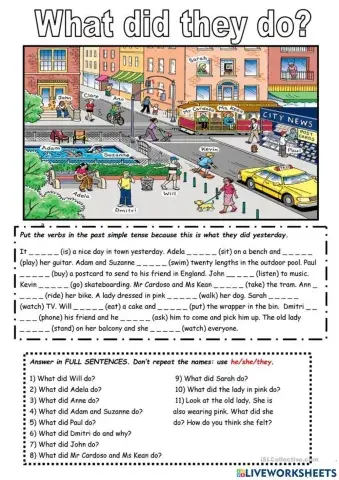 What did they do yesterday?